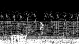 Andrew McDonald, Fence / Hammock, 2016/7 animation still. Courtesy the artist
